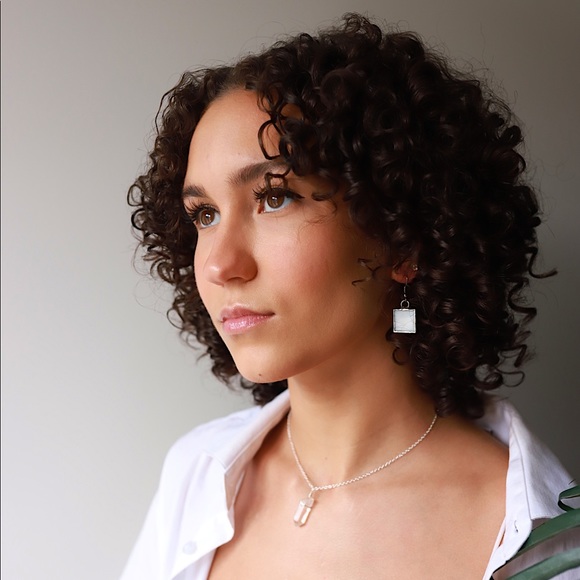 Small Square Stain Glass Earrings - Picture 5 of 6